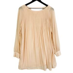 Kimchi Blue Urban Outfitters Size M Swiss Dot Swing Tunic Top Beige